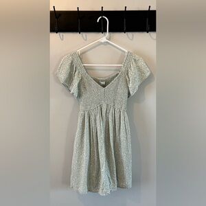 Hollister Textured Smocked Mini Romper in Sage